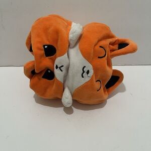 TeeTurtle Reversible Fox Plush 6” Happy Angry Mood Change Stuffed Animal Toy